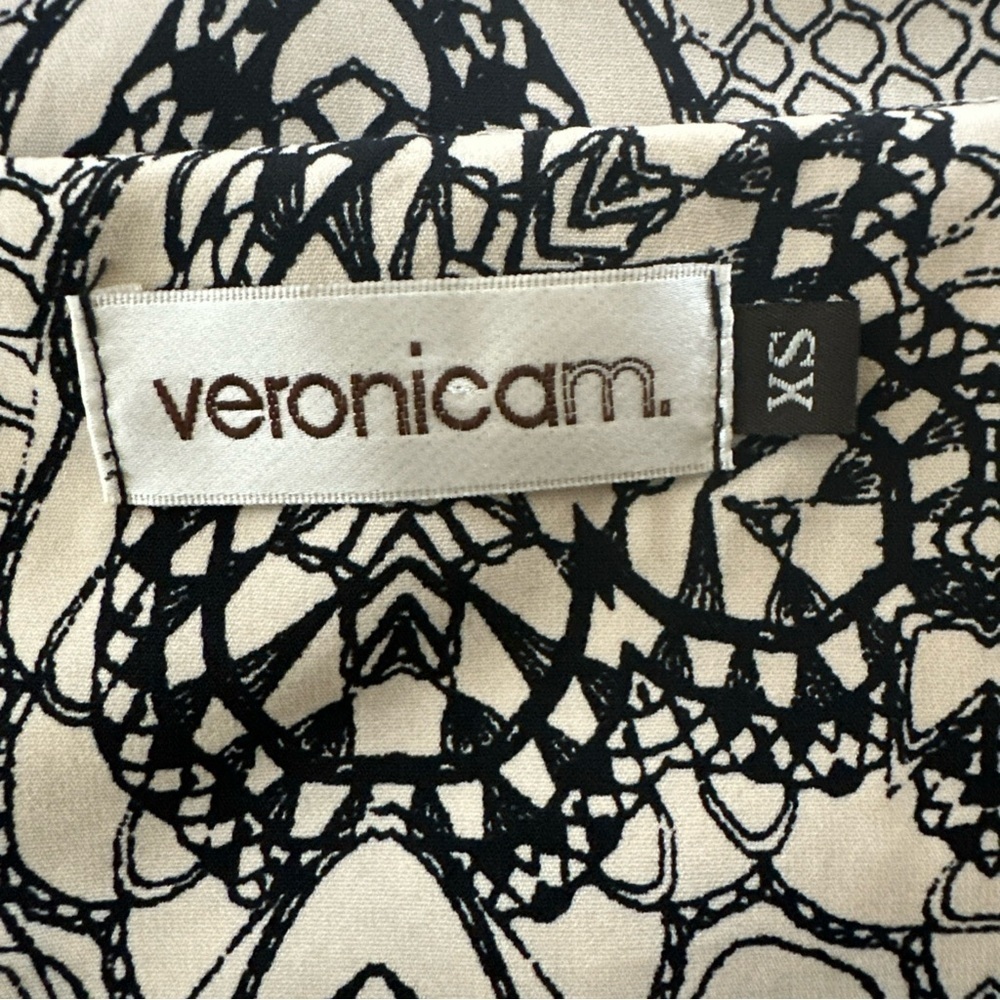 Veronica M Women's XS Sleeveless Dress Black Tan Paisley Print Sundress XSmall - Picture 10 of 11